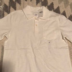 Boys white gap size medium polo